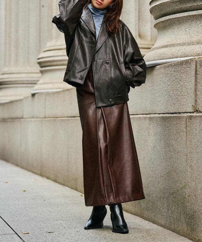 レザー ナロー スカート KINO THE KEI