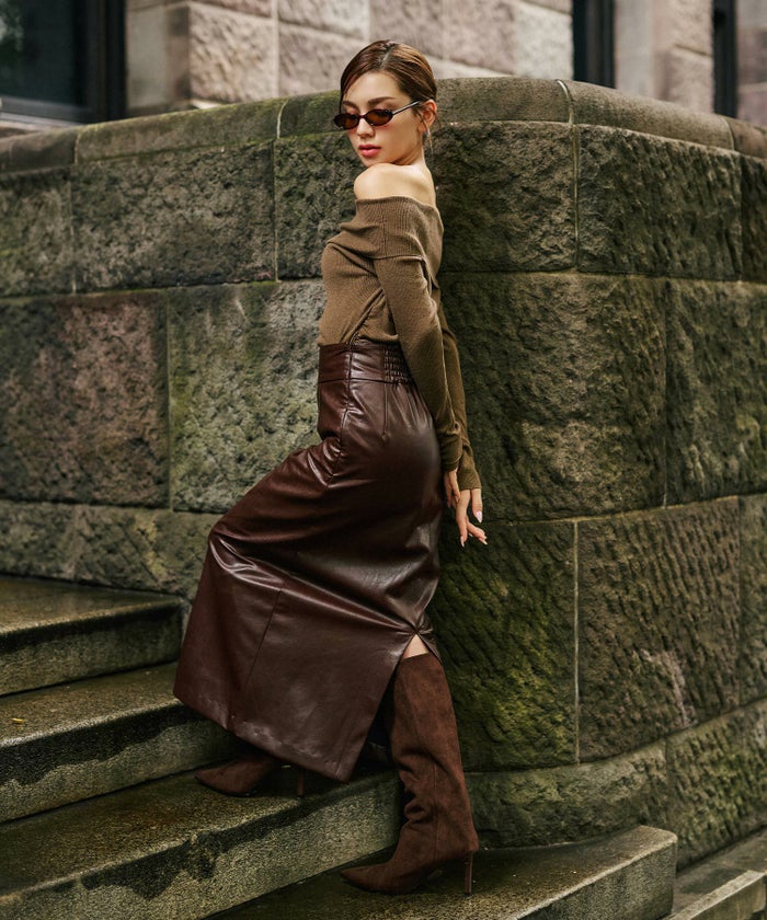 レザー ナロー スカート KINO THE KEI