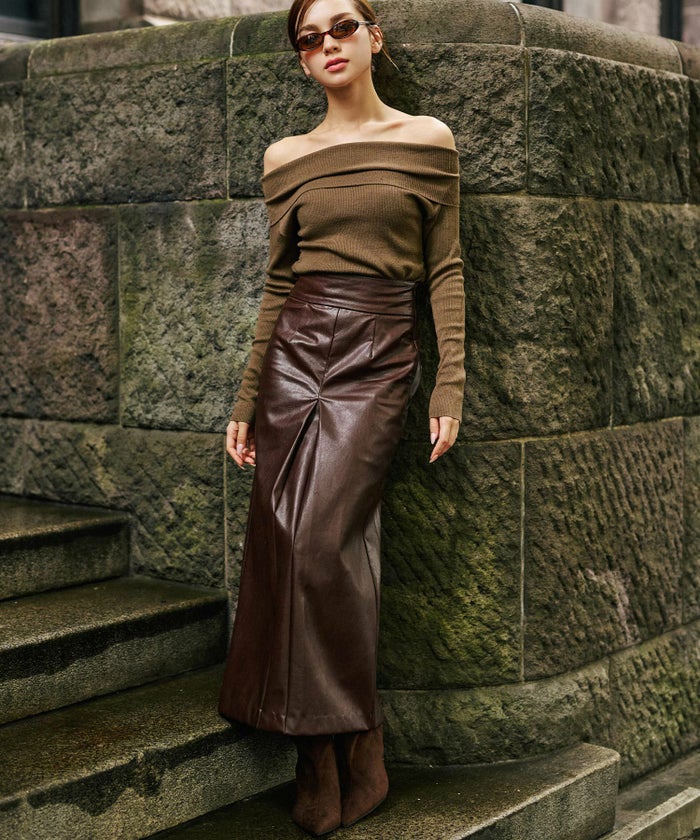 レザー ナロー スカート KINO THE KEI