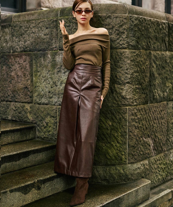 レザー ナロー スカート KINO THE KEI