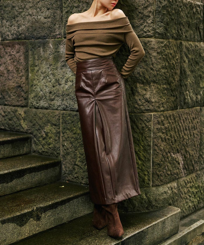 レザー ナロー スカート KINO THE KEI