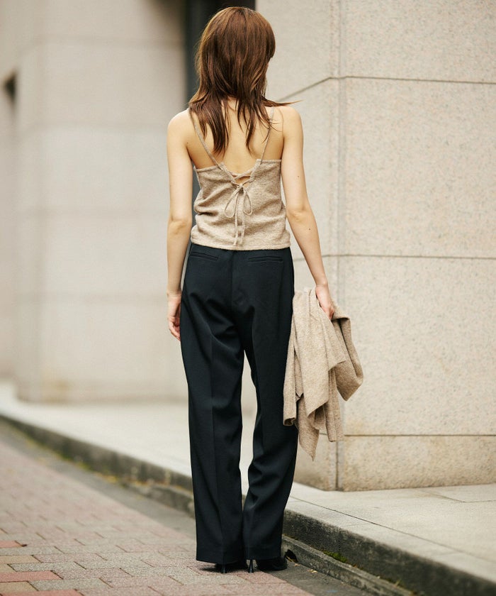 綺麗め オフィス 大人 スラックス ワイドスラックス ストレートパンツ セットアップ KINO THE KEI