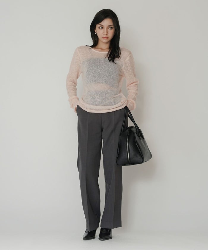 綺麗め オフィス 大人 スラックス ワイドスラックス ストレートパンツ セットアップ KINO THE KEI