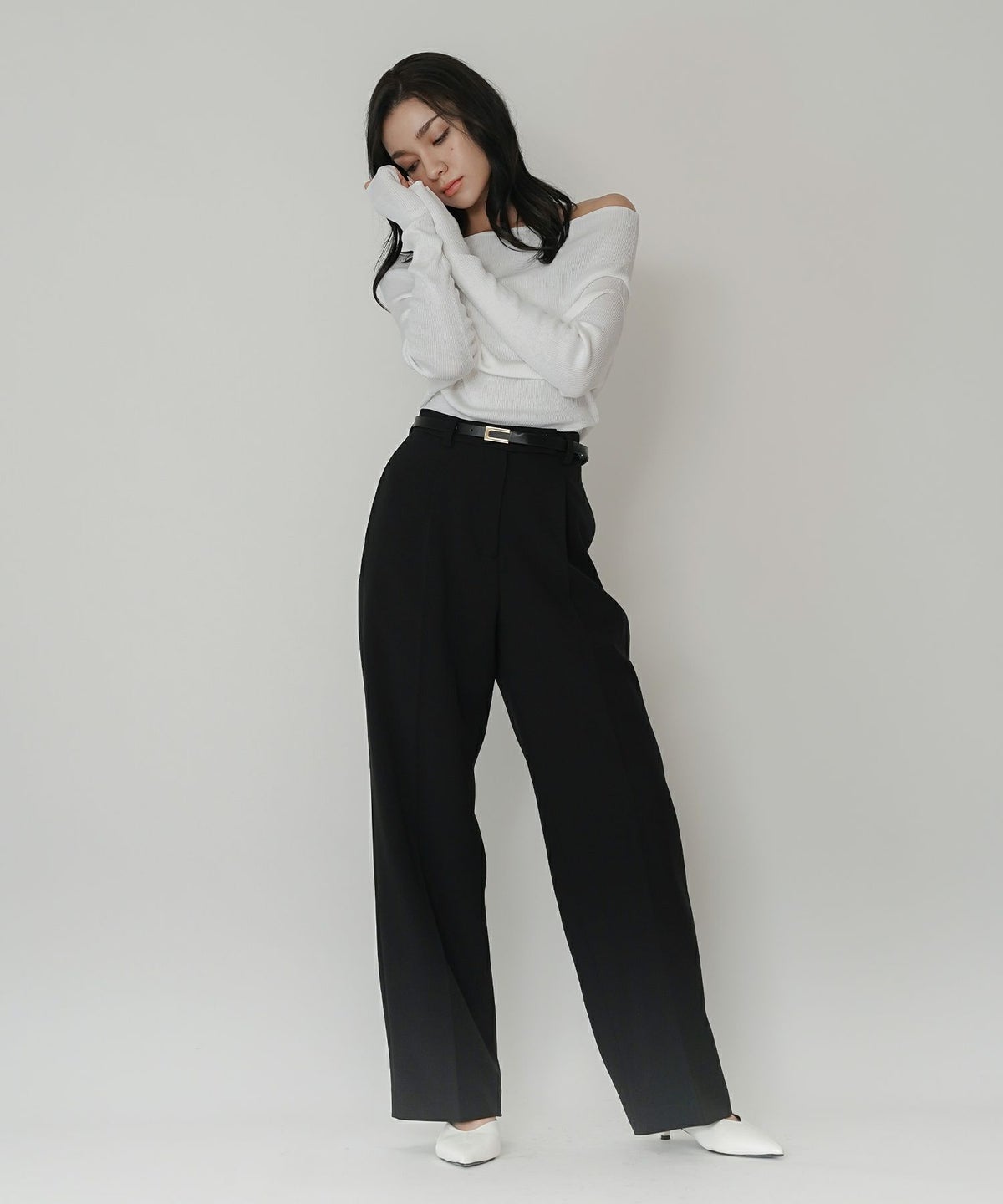 綺麗め オフィス 大人 スラックス ワイドスラックス ストレートパンツ セットアップ KINO THE KEI