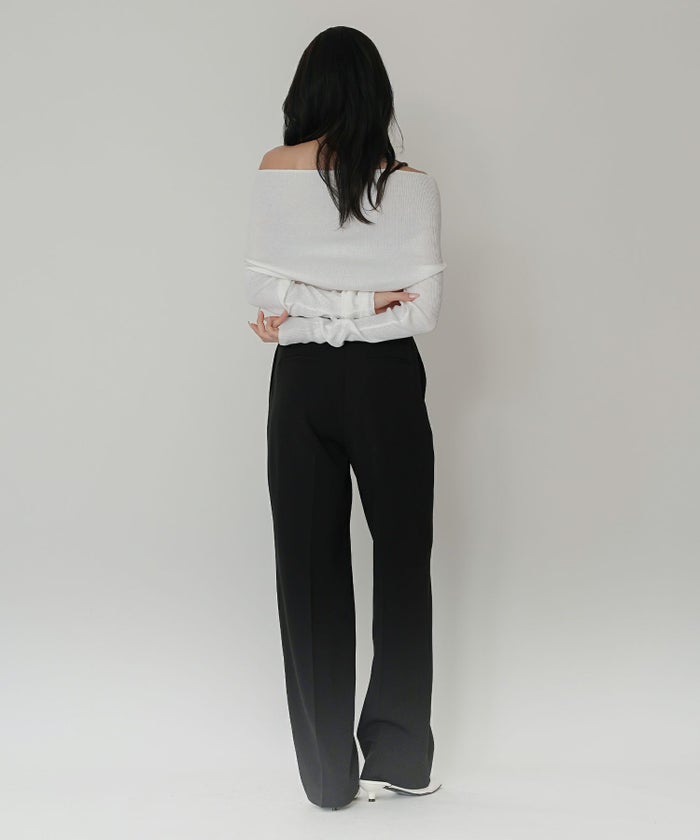 綺麗め オフィス 大人 スラックス ワイドスラックス ストレートパンツ セットアップ KINO THE KEI