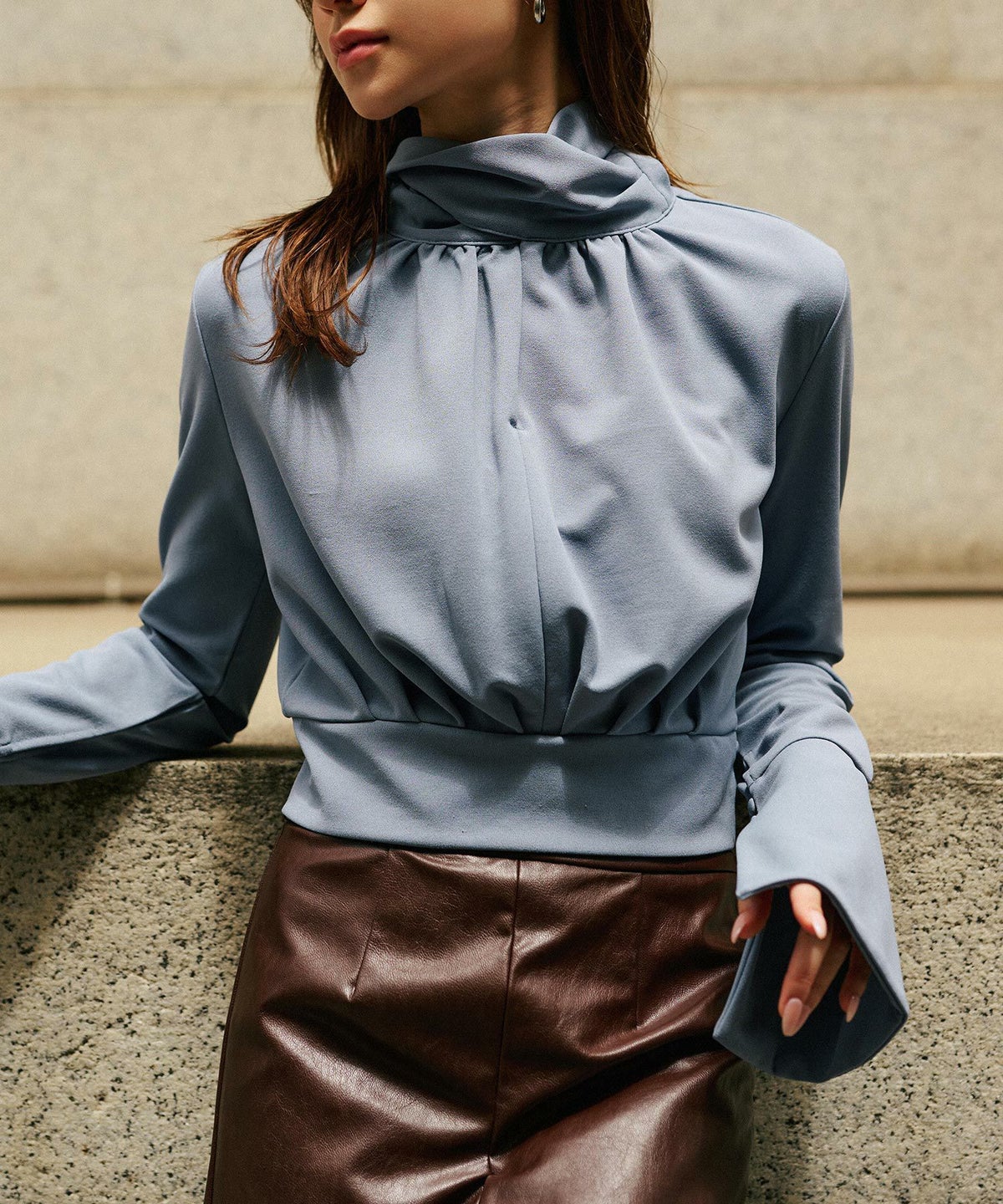 ディナー パーティー ブラウス トップス ボウタイリボン 変形 セットアップ エレガント 2way KINO THE KEI