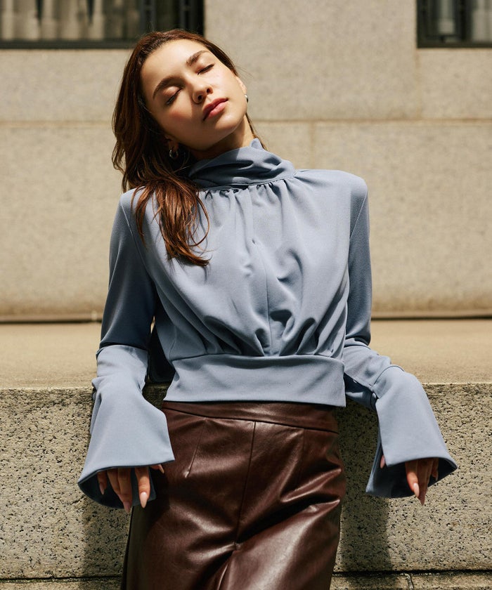 ディナー パーティー ブラウス トップス ボウタイリボン 変形 セットアップ エレガント 2way KINO THE KEI