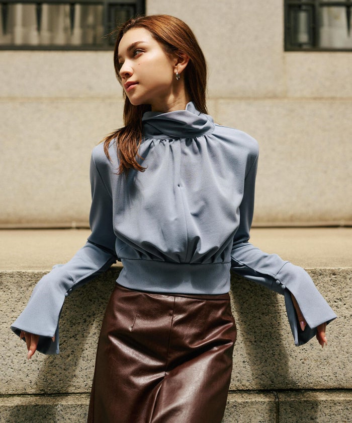 ディナー パーティー ブラウス トップス ボウタイリボン 変形 セットアップ エレガント 2way KINO THE KEI