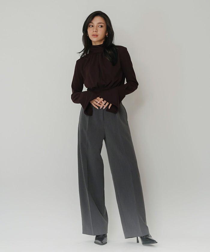 ディナー パーティー ブラウス トップス ボウタイリボン 変形 セットアップ エレガント 2way KINO THE KEI