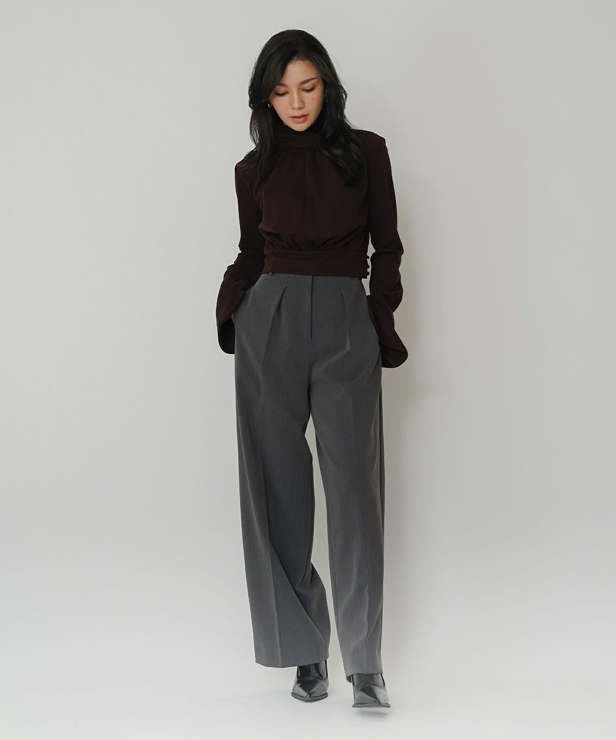 ディナー パーティー ブラウス トップス ボウタイリボン 変形 セットアップ エレガント 2way KINO THE KEI