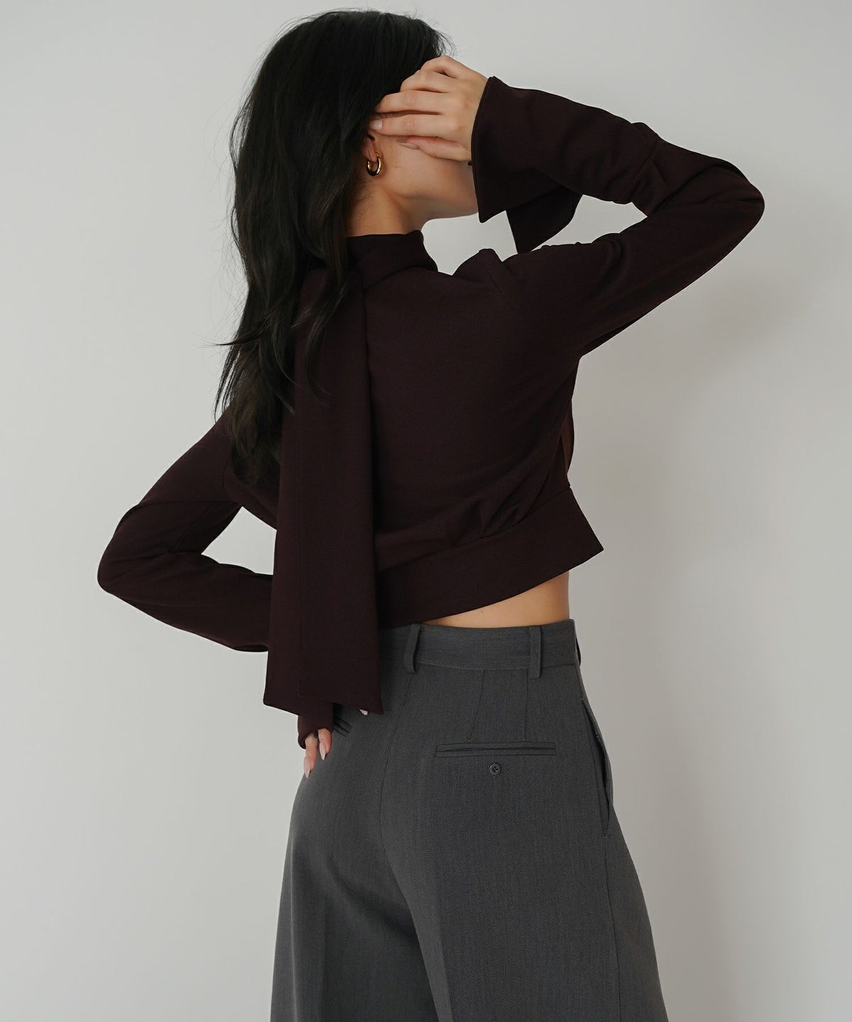 ディナー パーティー ブラウス トップス ボウタイリボン 変形 セットアップ エレガント 2way KINO THE KEI