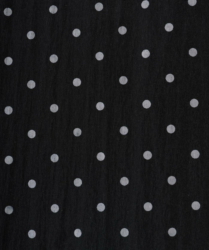 ドット/ジャンスカ/ワンピース/ブラック