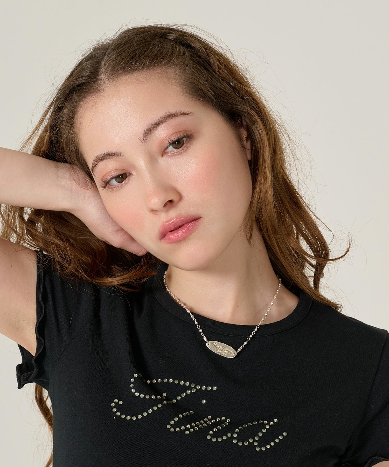 刻印入り プレートネックレス TINA：JOJUN 全1色｜tnj935-1128【5