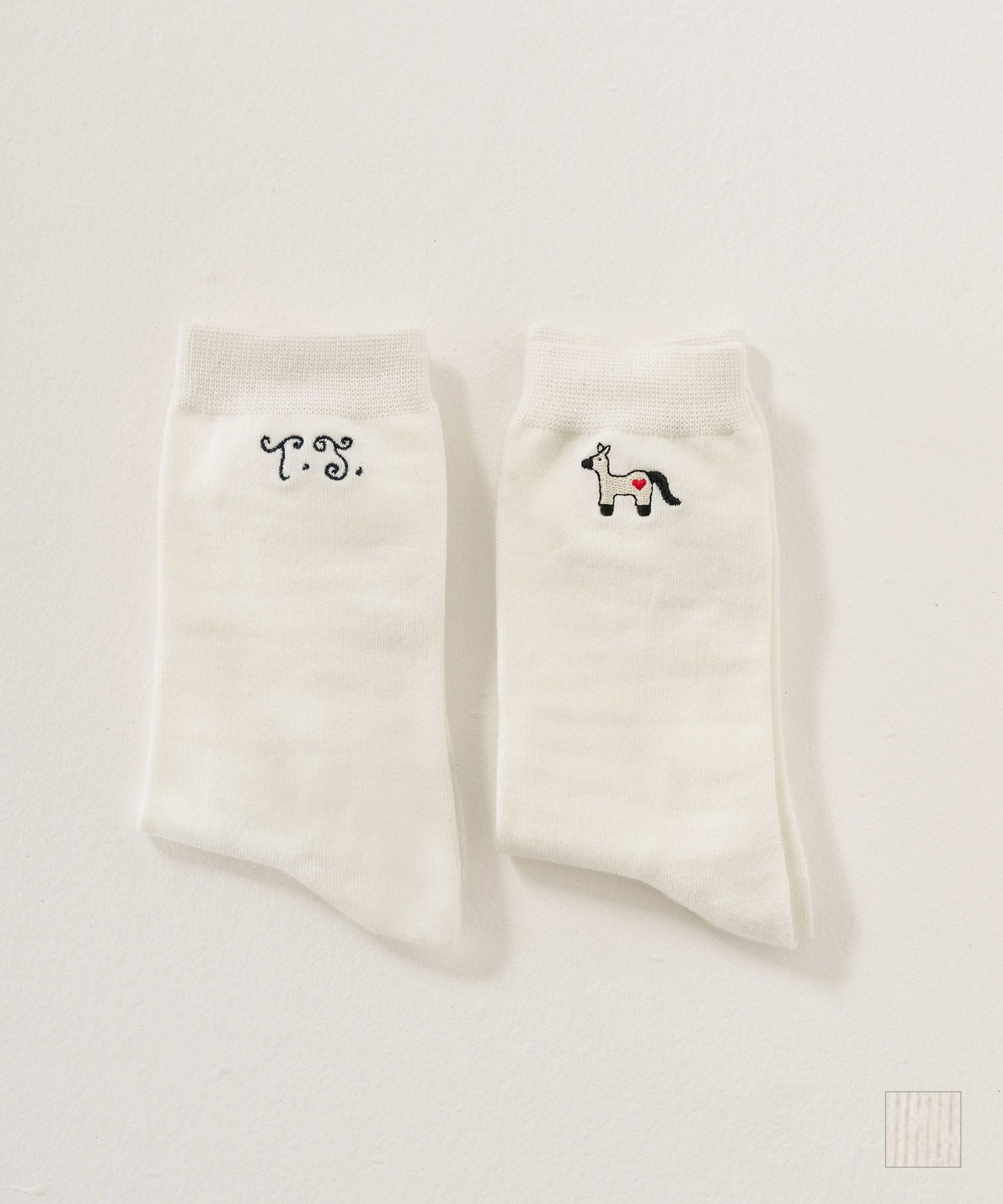 ポイント刺繍 ソックス TINA：JOJUN 全1色｜tnj939-1123【2