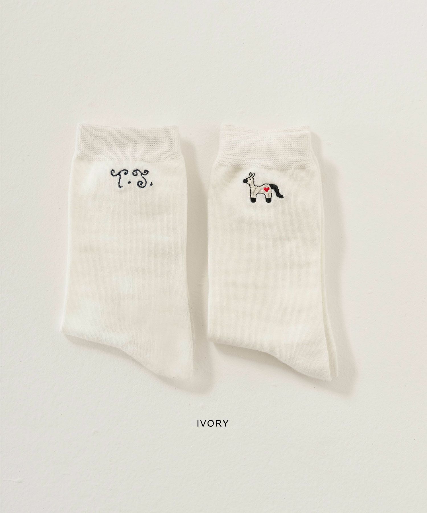 ポイント刺繍 ソックス TINA：JOJUN 全1色｜tnj939-1123【2