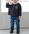 キッズカーディガン子供ダンボールニットトップスクルーネック木馬刺繍エンブレムゴールドボタン羽織りカーディガンフォーマルジャケットキッズフォーマルアイボリーベージュネイビー上品キッズウェアおしゃれ子供服成長応援ギフト80901001101202歳3歳4歳5歳6歳