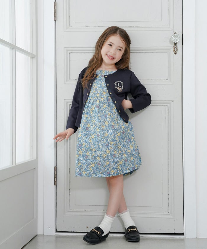 キッズカーディガン子供ダンボールニットトップスクルーネック木馬刺繍エンブレムゴールドボタン羽織りカーディガンフォーマルジャケットキッズフォーマルアイボリーベージュネイビー上品キッズウェアおしゃれ子供服成長応援ギフト80901001101202歳3歳4歳5歳6歳