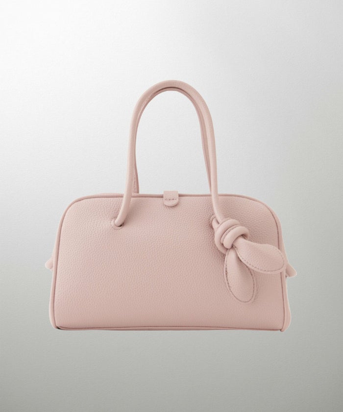 レディース バッグ きれいめ カジュアル ボストンバッグ 合皮 アイボリー/ピンク/ブラウン/ブラック/フリー