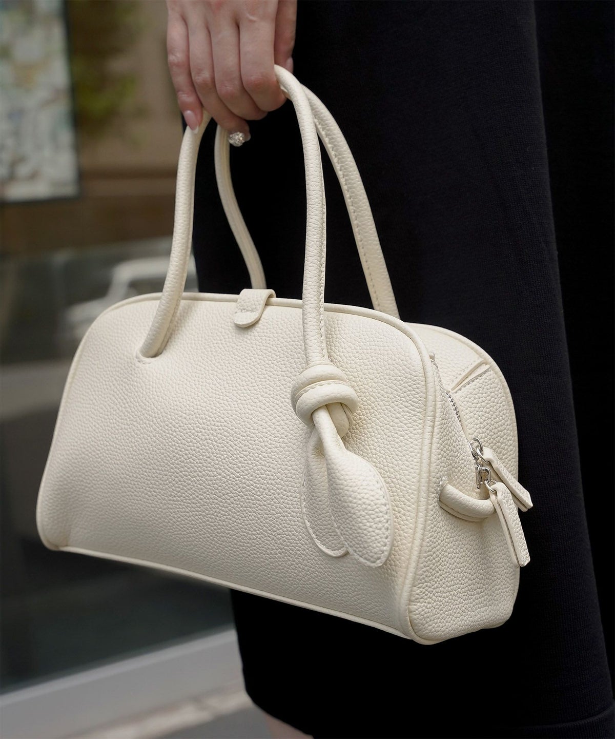 レディース バッグ きれいめ カジュアル ボストンバッグ 合皮 アイボリー/ピンク/ブラウン/ブラック/フリー