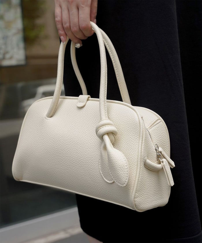 レディース バッグ きれいめ カジュアル ボストンバッグ 合皮 アイボリー/ピンク/ブラウン/ブラック/フリー