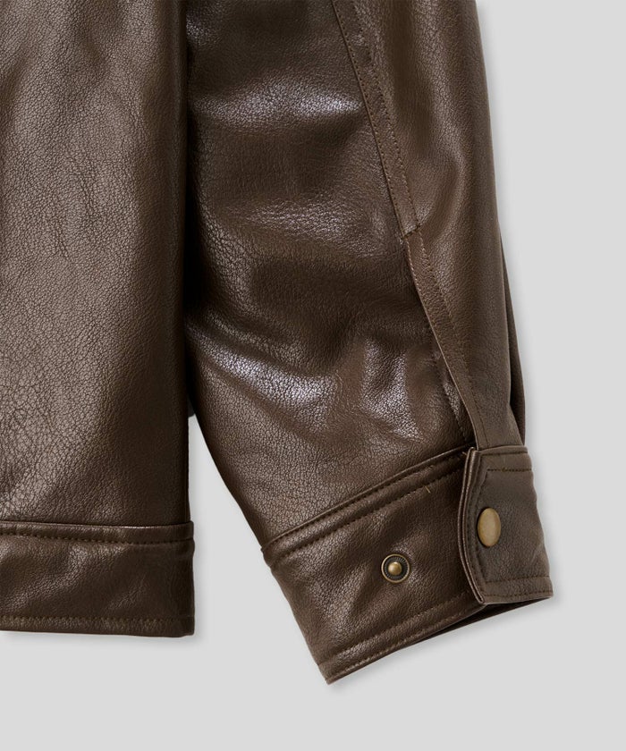 古着 ヴィンテージ ボア ライダース バイカーズブルゾン ユニセックス メンズライク ボーイッシュ 韓国風 綺麗め 細見え カジュアル KINO THE KEI