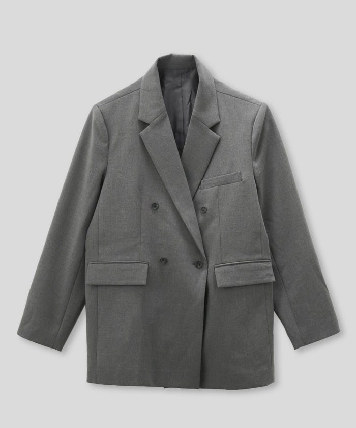 モード 肩幅 大きめ ブレザー アウター ビジネス 秋 韓国系 綺麗め 細見え カジュアル KINO THE KEI