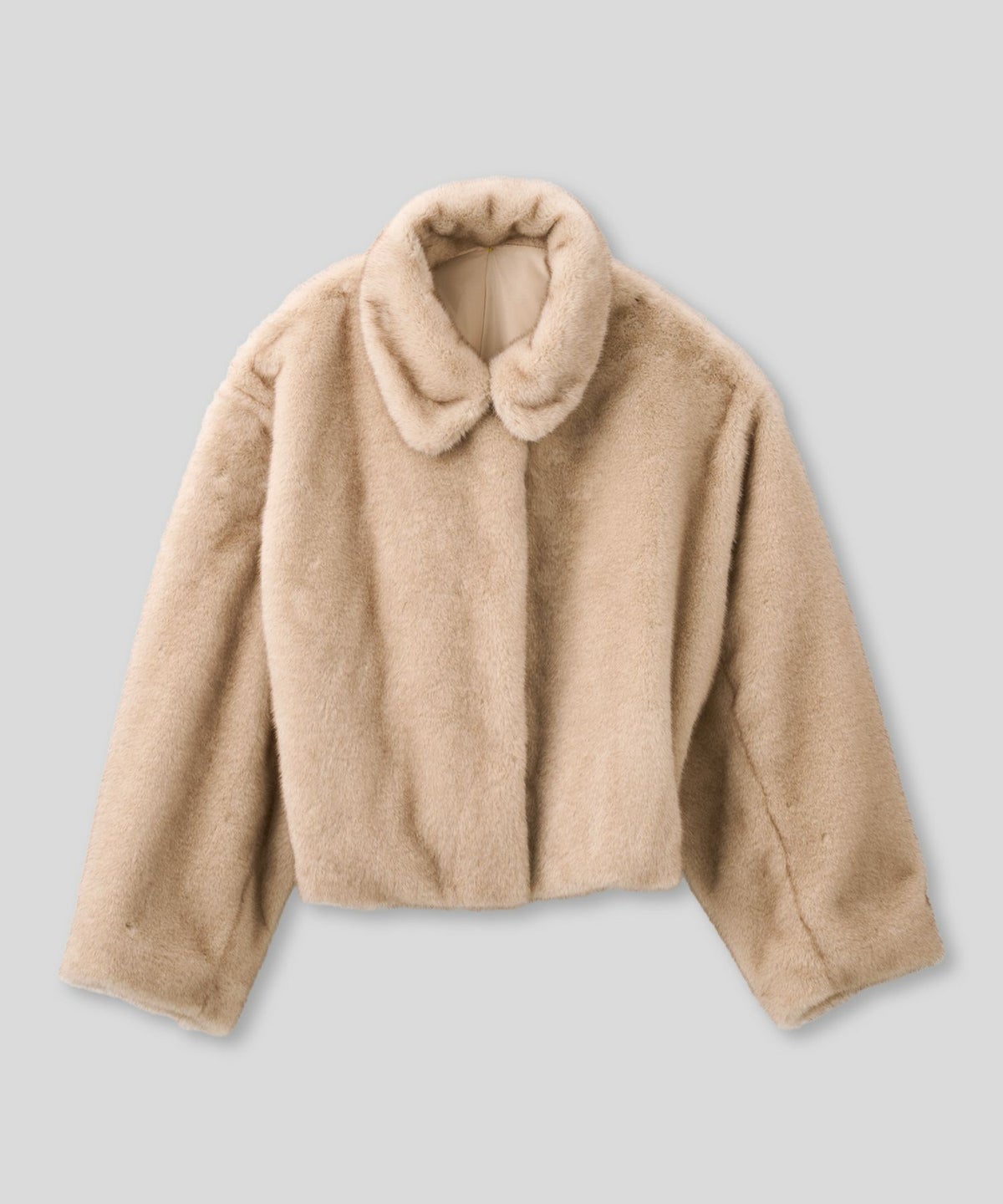 大人かわいい 上品 ディナー デート コンパクト クロップド丈 ファーコート 軽い 韓国風 綺麗め 細見え カジュアル KINO THE KEI