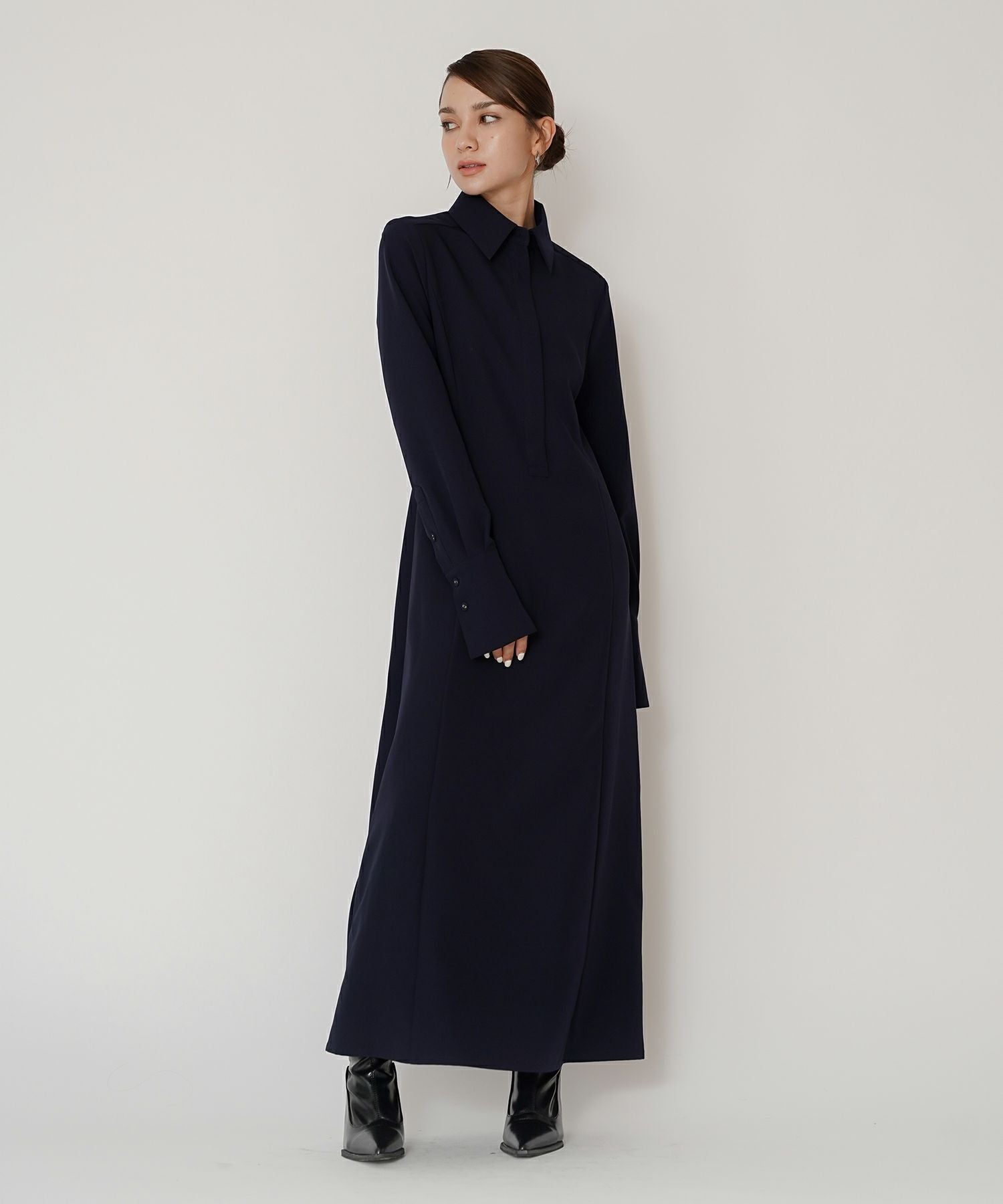 フィット シャツ ドレス KINO THE KEI 全2色｜ktk341-0151【2】 - 長袖