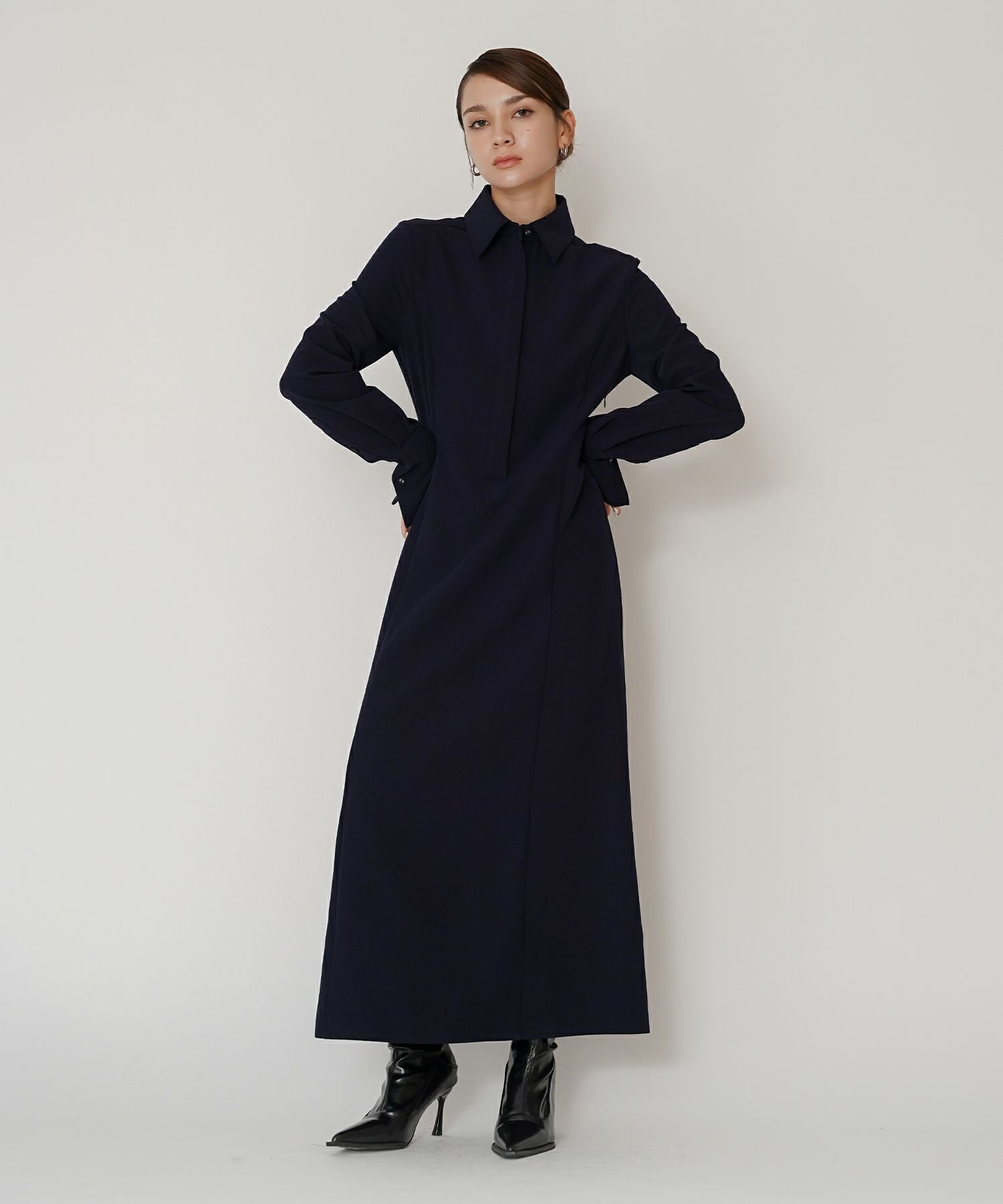 フィット シャツ ドレス KINO THE KEI 全2色｜ktk341-0151【2】 - 長袖