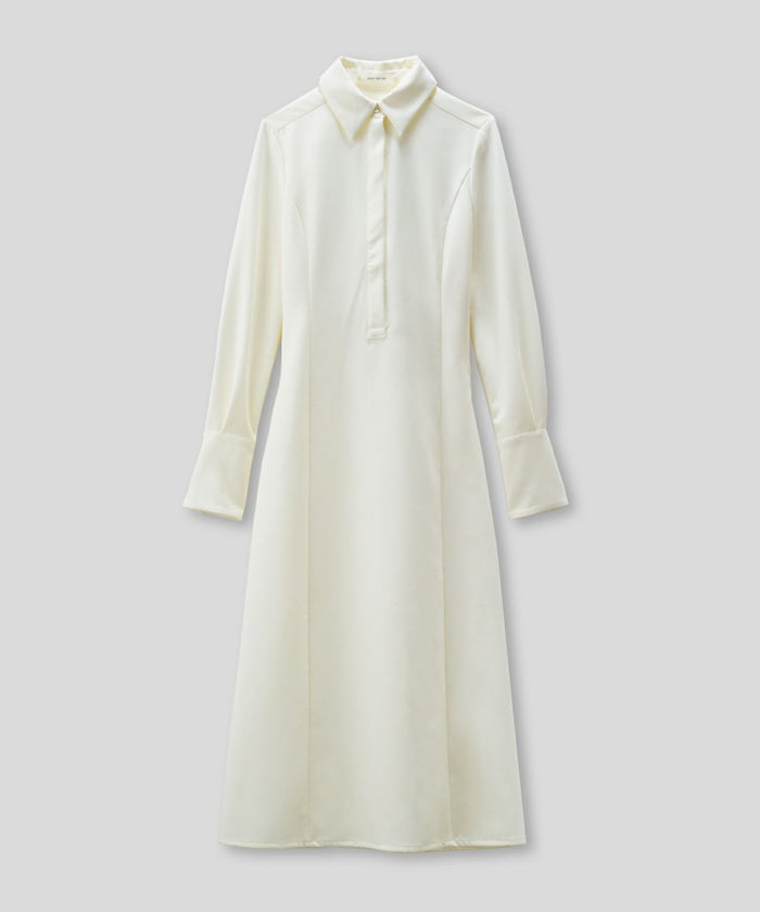 シャツワンピ 細見え モード 上品 ヴィンテージ 古着 ジャストシルエット 韓国風 綺麗め 細見え カジュアル KINO THE KEI