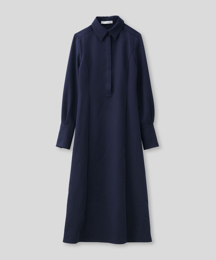 シャツワンピ 細見え モード 上品 ヴィンテージ 古着 ジャストシルエット 韓国風 綺麗め 細見え カジュアル KINO THE KEI