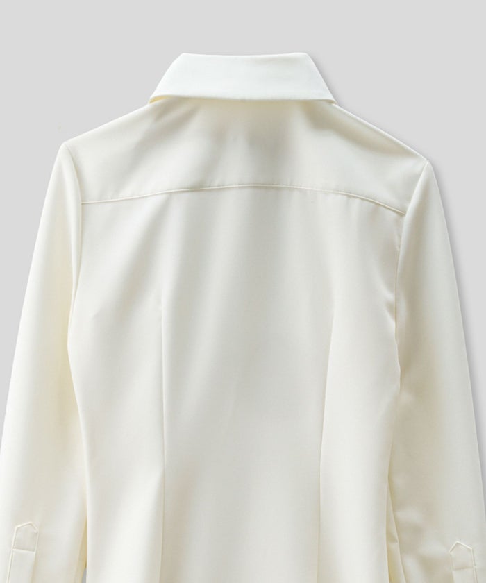 シャツワンピ 細見え モード 上品 ヴィンテージ 古着 ジャストシルエット 韓国風 綺麗め 細見え カジュアル KINO THE KEI