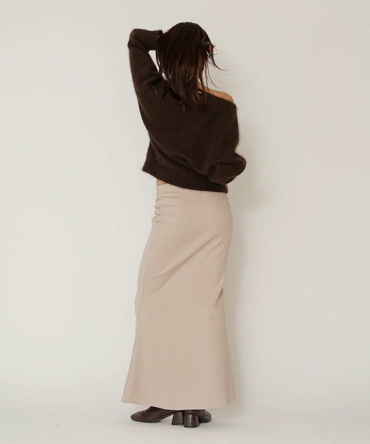 モヘア ラクーン オフショルニット ふんわりニット 女性らしい モテニット 韓国風 綺麗め 細見え カジュアル KINO THE KEI