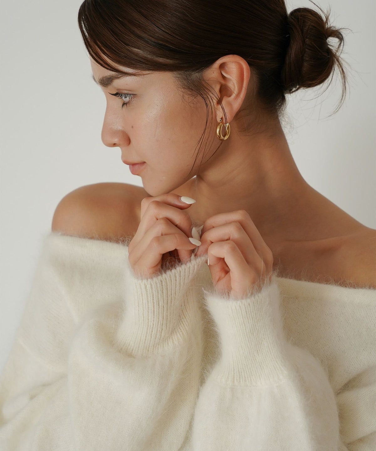 アンゴラ ファー オフショル ミニ ワンピース KINO THE KEI