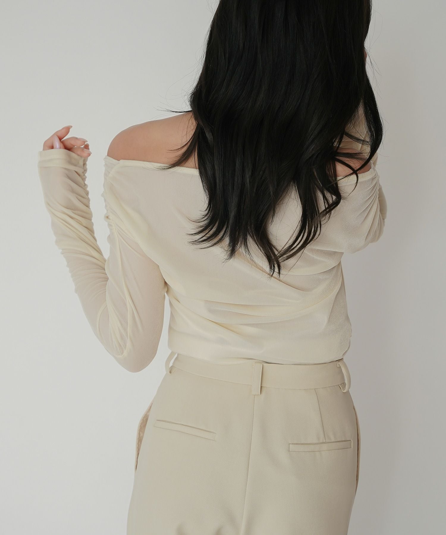 シアー ベロア ツイスト 3WAY トップス KINO THE KEI 全2色｜ktk531