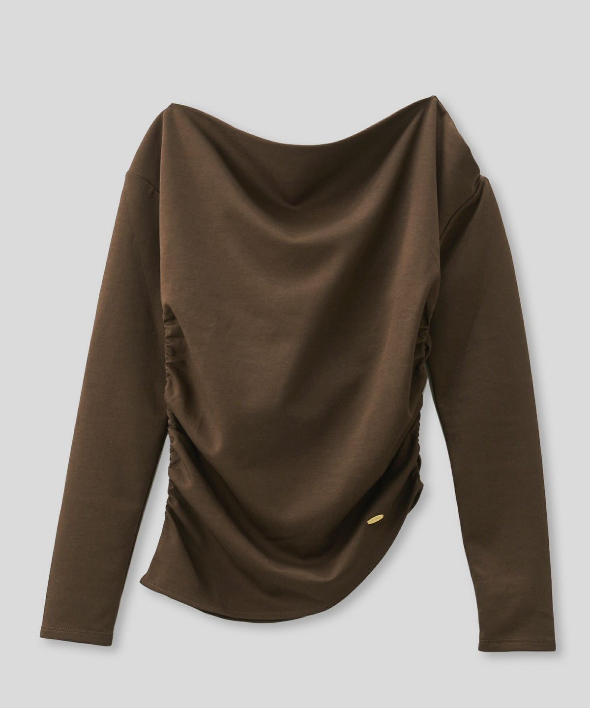 カットソー セットアップ オフショルトップス ドレープ タイトトップス 韓国風 綺麗め 細見え カジュアル KINO THE KEI