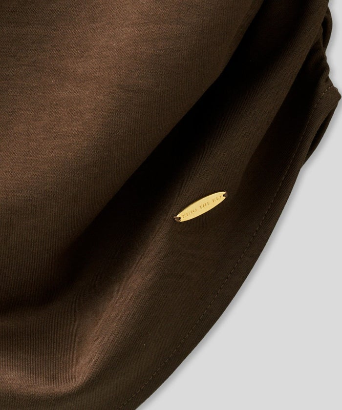 カットソー セットアップ オフショルトップス ドレープ タイトトップス 韓国風 綺麗め 細見え カジュアル KINO THE KEI