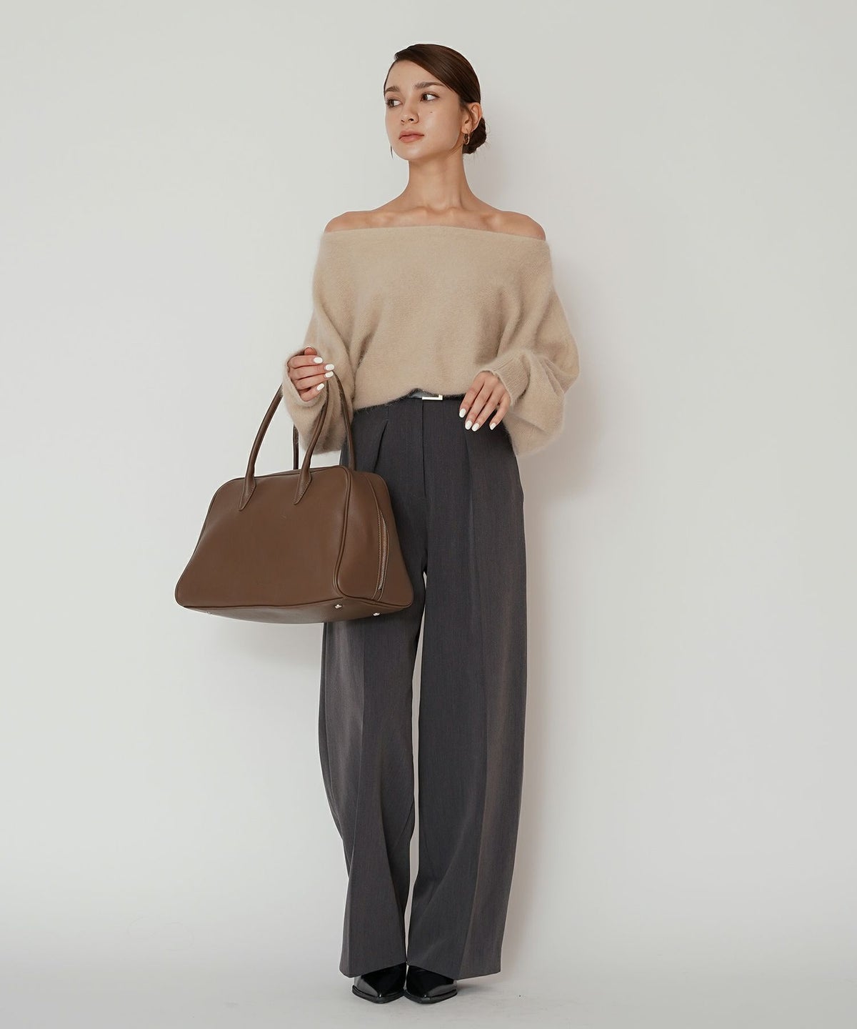 オフィス スラックス ワイドパンツ セミワイド フォーマル 万能 感動 着回し 韓国風 綺麗め 細見え カジュアル KINO THE KEI