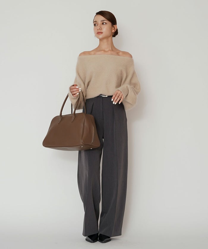 オフィス スラックス ワイドパンツ セミワイド フォーマル 万能 感動 着回し 韓国風 綺麗め 細見え カジュアル KINO THE KEI