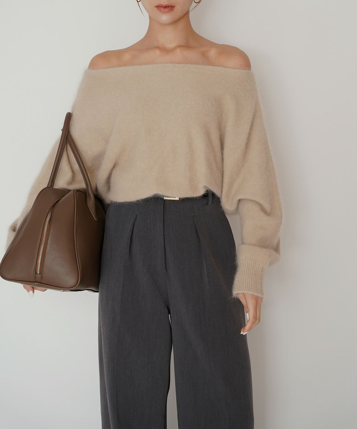 オフィス スラックス ワイドパンツ セミワイド フォーマル 万能 感動 着回し 韓国風 綺麗め 細見え カジュアル KINO THE KEI