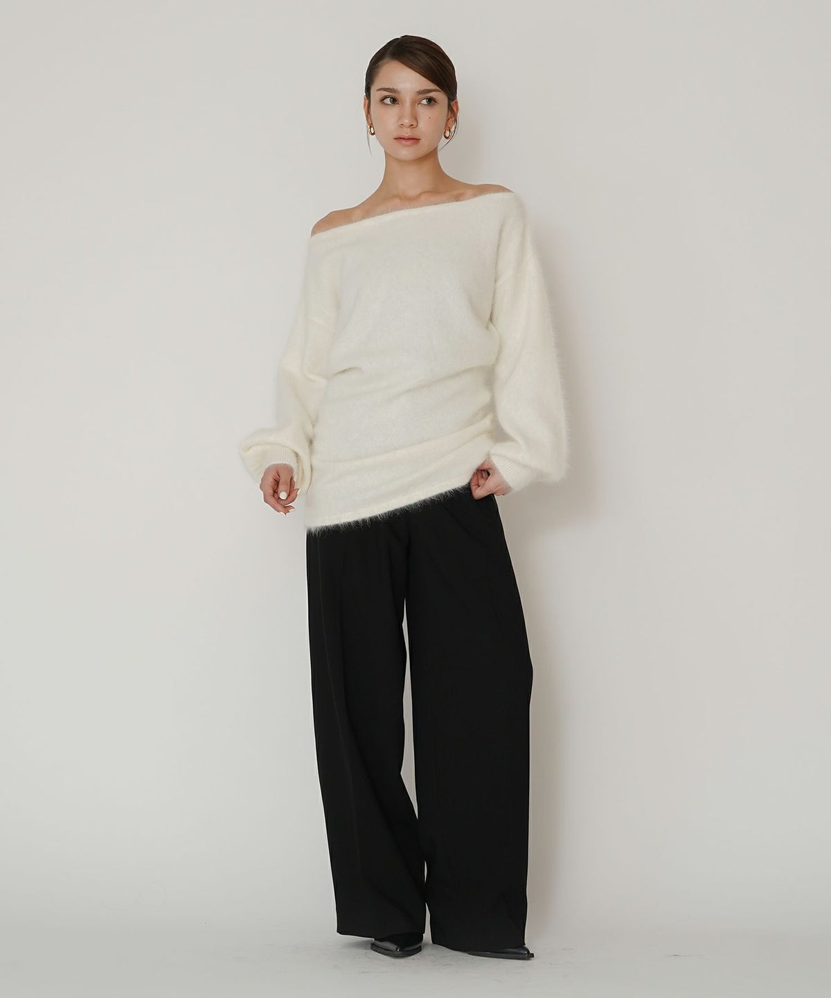 オフィス スラックス ワイドパンツ セミワイド フォーマル 万能 感動 着回し 韓国風 綺麗め 細見え カジュアル KINO THE KEI