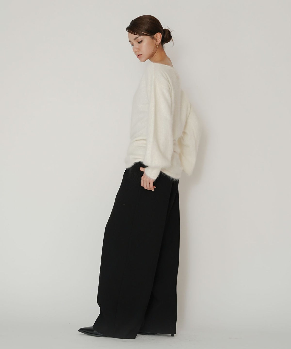 オフィス スラックス ワイドパンツ セミワイド フォーマル 万能 感動 着回し 韓国風 綺麗め 細見え カジュアル KINO THE KEI