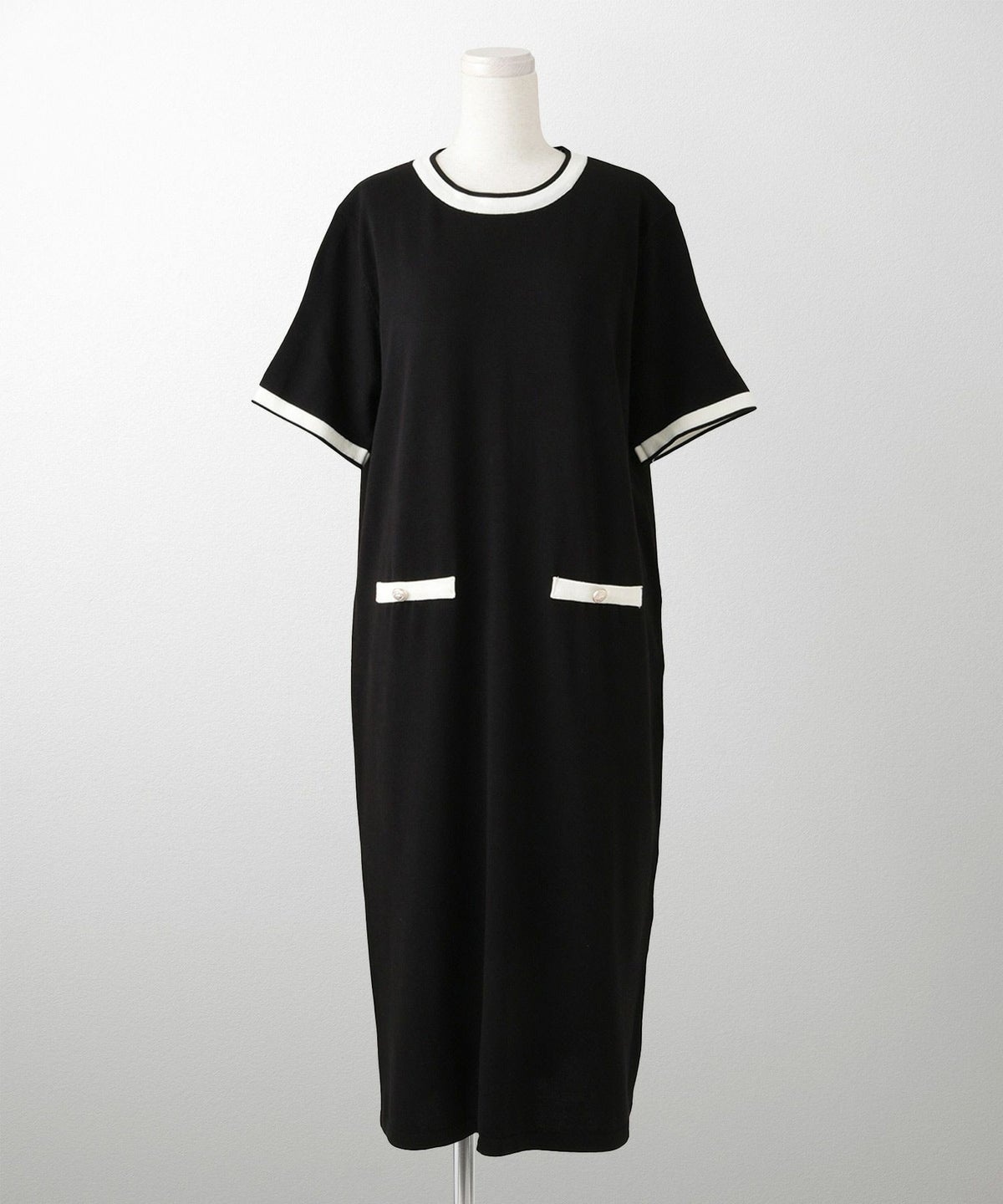 レディース サマーニット バイカラー きれいめ 上品 洗える ジョイントスペース