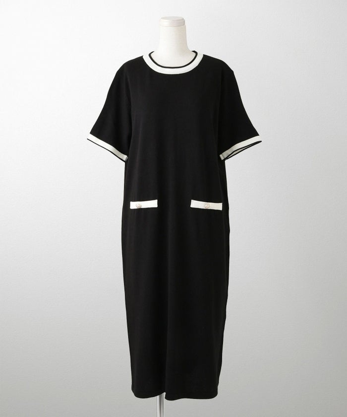 レディース サマーニット バイカラー きれいめ 上品 洗える ジョイントスペース