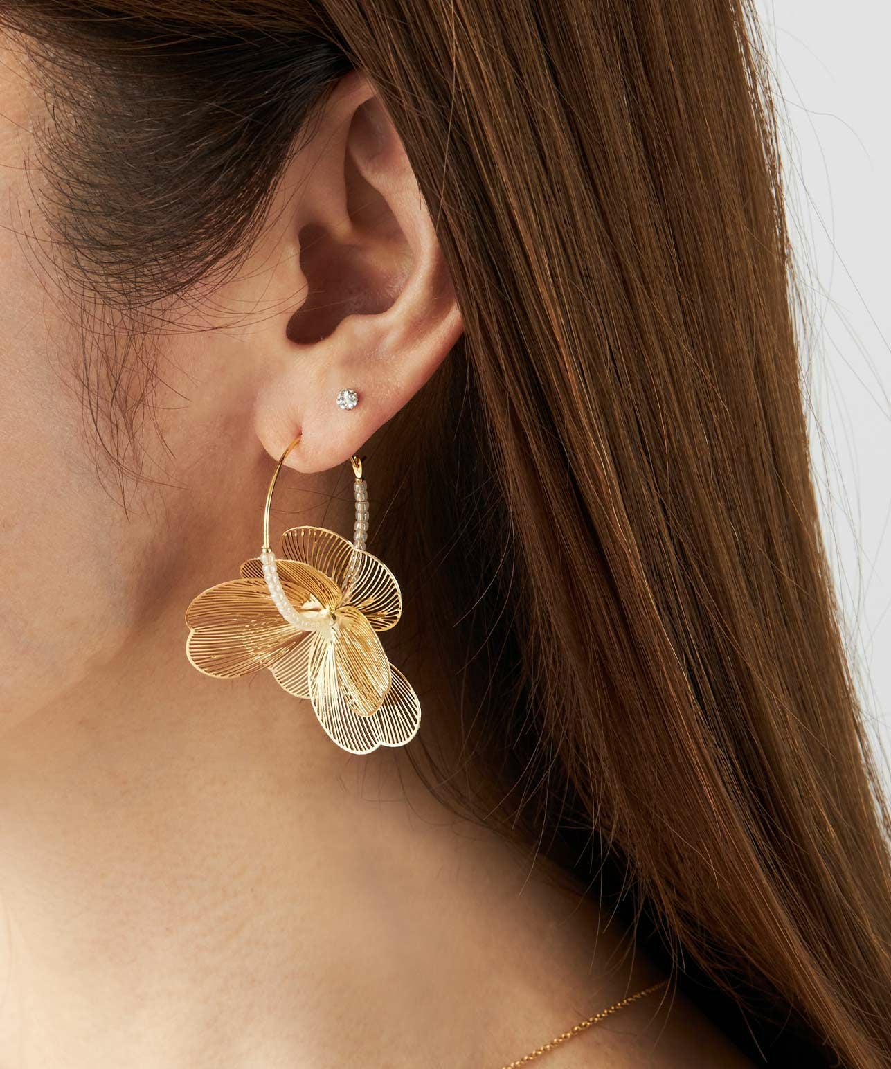 シアー フラワー ピアス Sheer Flower Pierce （Liala） 全1色