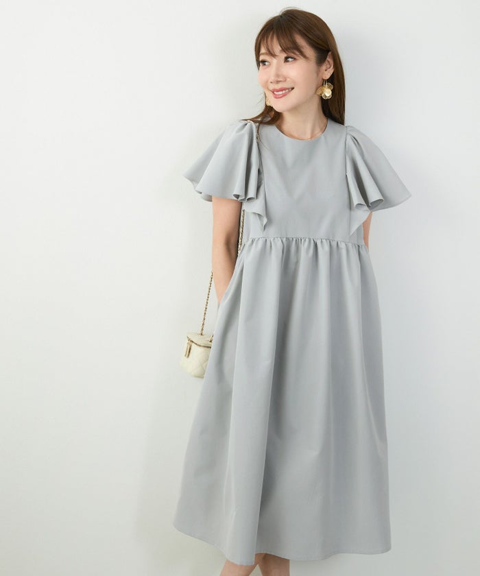 手洗い可かわいい上品きれいめ大人カジュアルシンプル体型カバーハイウエストフレアジョイントスペース