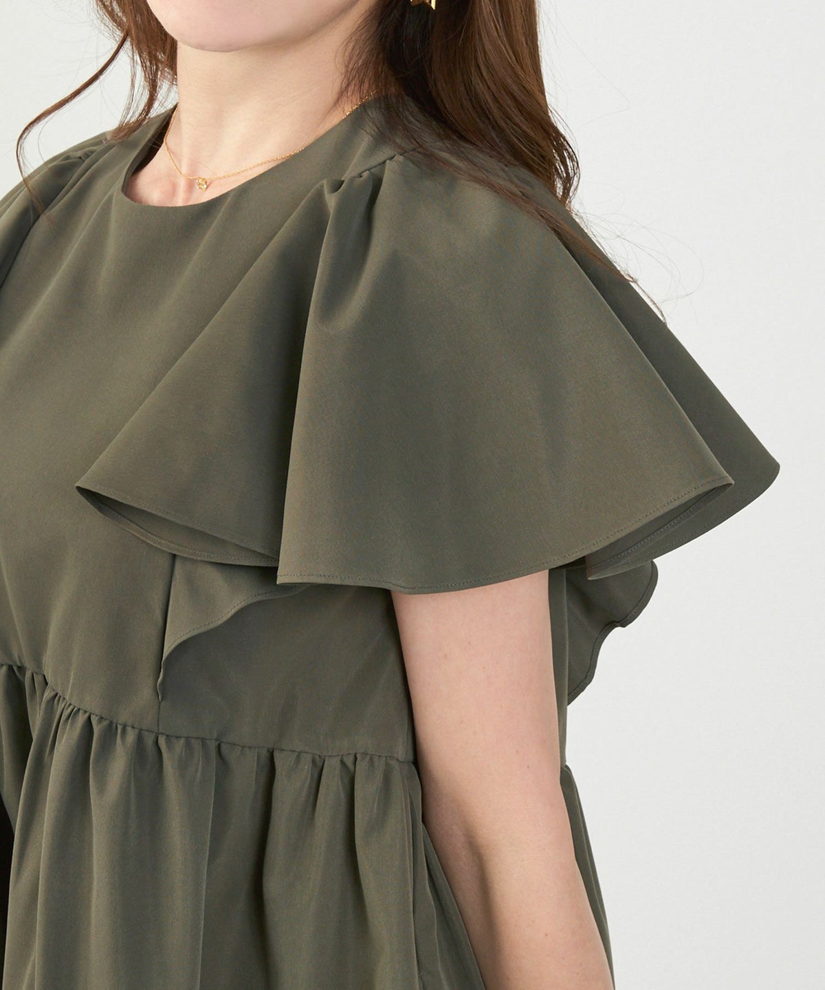 手洗い可かわいい上品きれいめ大人カジュアルシンプル体型カバーハイウエストフレアジョイントスペース