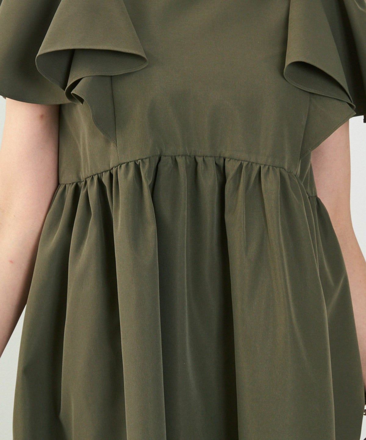 手洗い可かわいい上品きれいめ大人カジュアルシンプル体型カバーハイウエストフレアジョイントスペース