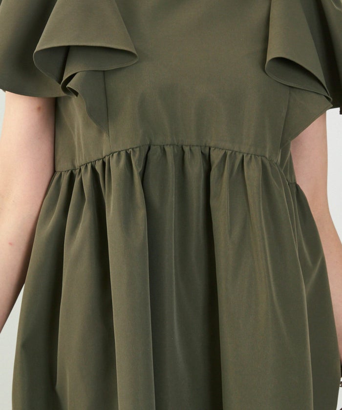 手洗い可かわいい上品きれいめ大人カジュアルシンプル体型カバーハイウエストフレアジョイントスペース