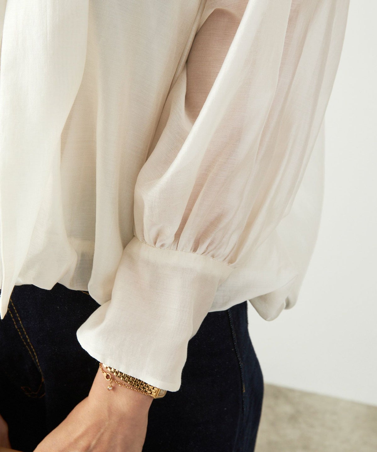 手洗い可 長袖 大人カジュアル オフィス きれいめ フェニミン シアー オールシーズン ジョイントスペース